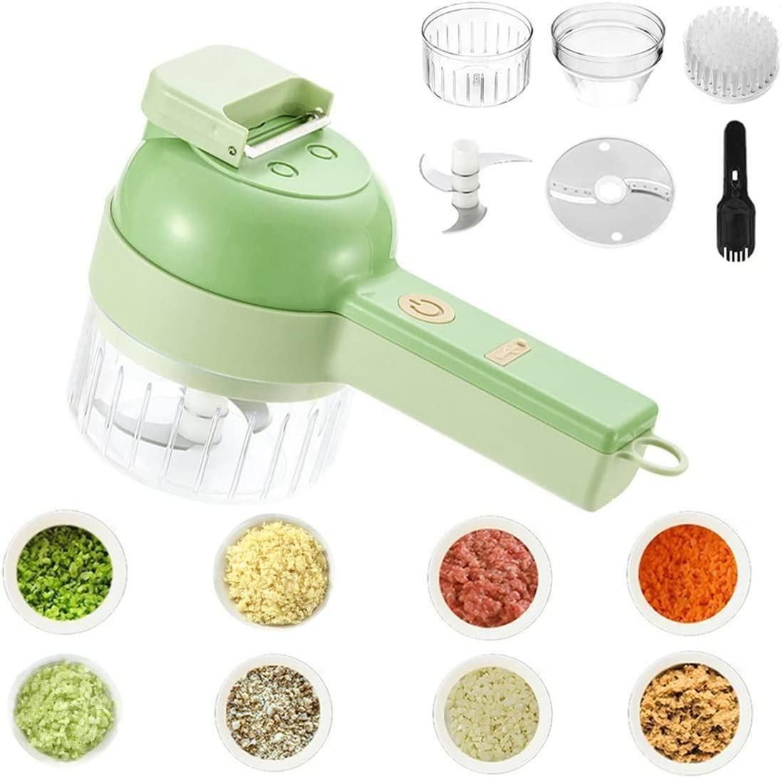 Portable 4-in-1 Food Chopper – The Ultimate Kitchen Gadget for Easy Cooking!.