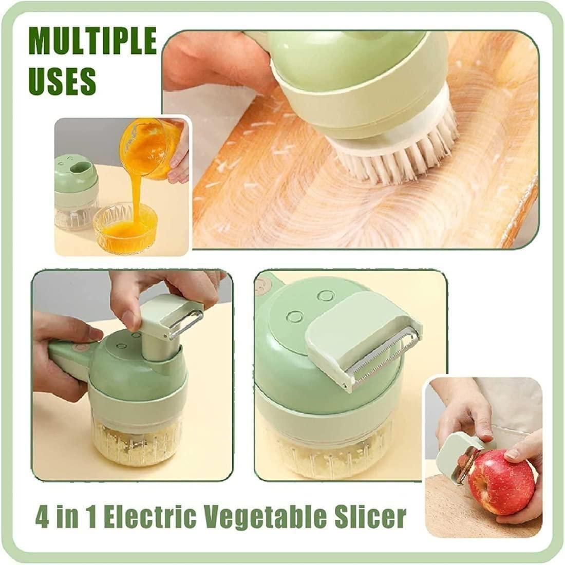 Portable 4-in-1 Food Chopper – The Ultimate Kitchen Gadget for Easy Cooking!.