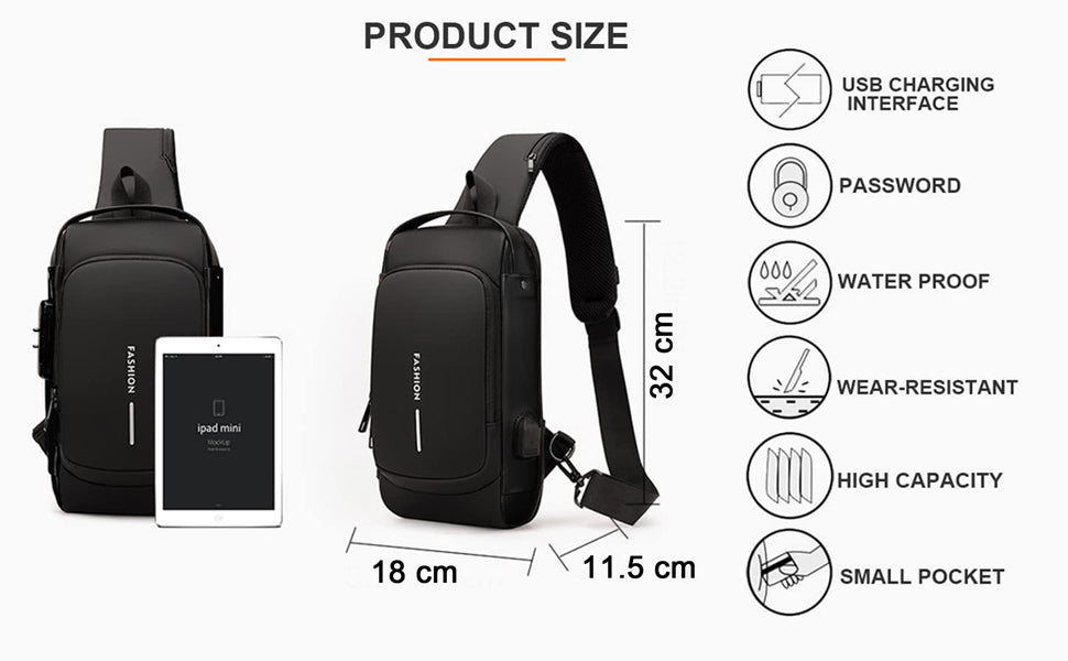 Unisex Stylish Sling Bag – Perfect for Travel, Office & Daily Use