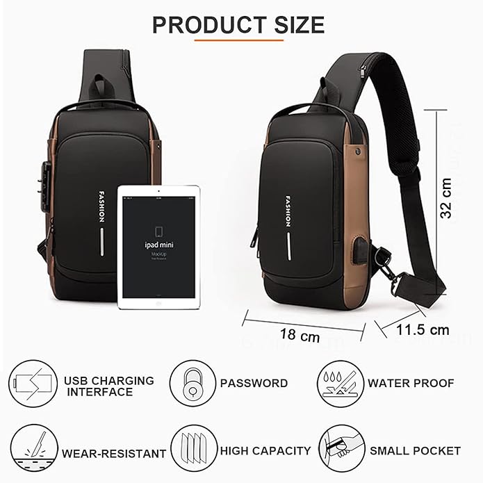 Unisex Stylish Sling Bag – Perfect for Travel, Office & Daily Use