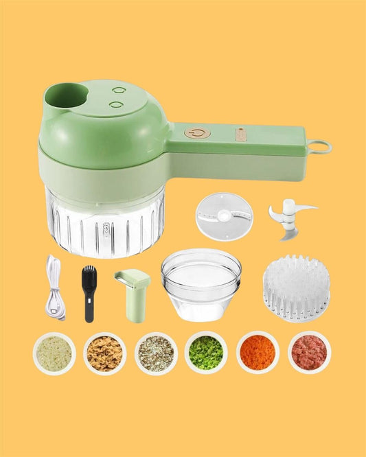 Portable 4-in-1 Food Chopper – The Ultimate Kitchen Gadget for Easy Cooking!.